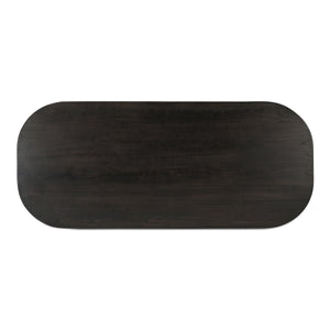 Glenn Oval Dining Table in Dark Brown Neem Wood