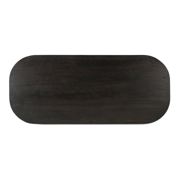 Glenn Oval Dining Table in Dark Brown Neem Wood