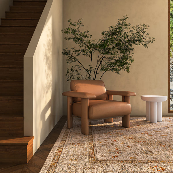 Moe's Marcello Lounge Chair in Tan Leather