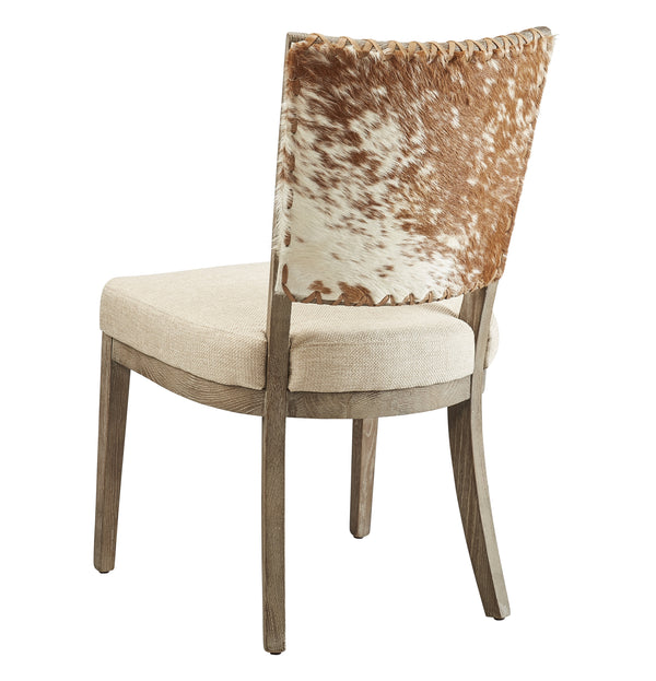 Lina Leather and Linen Chair