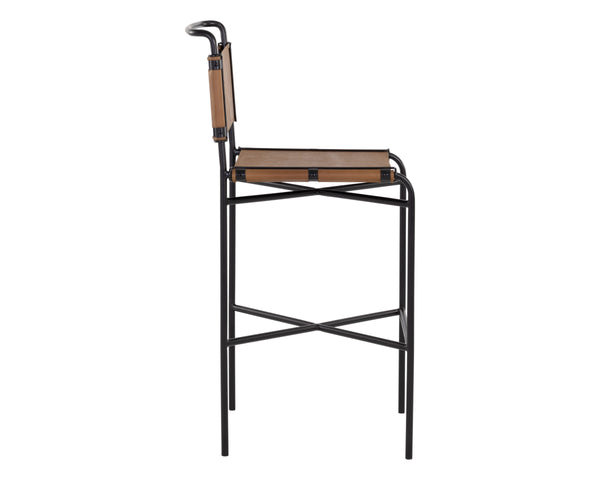 CORRIGAN BARSTOOL - COGNAC LEATHER