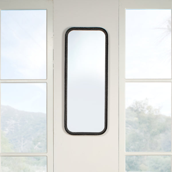 Capital Iron Rectangle Wall Mirror, Distressed Black