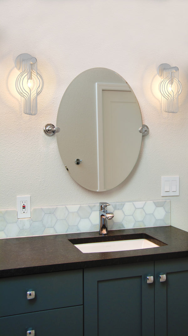 Contour 1 Light Wall Sconce in White Finish