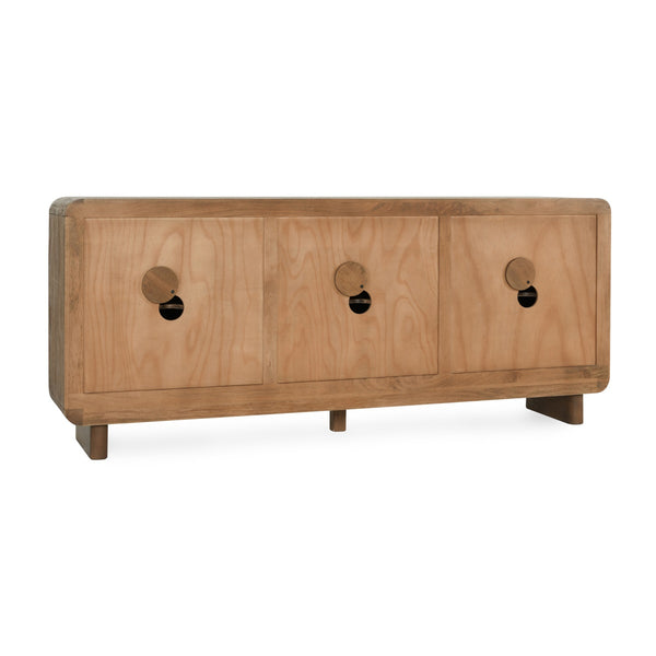 Vally Solid Wood 6 Drawer Buffet with Magnetic Doors