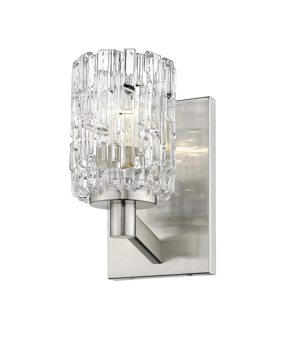Aubrey 1 Light Wall Sconce in Brushed Nickel Finish