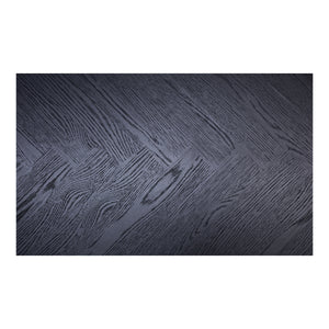 Moe's William Dining Table Black with Herringbone Pattern