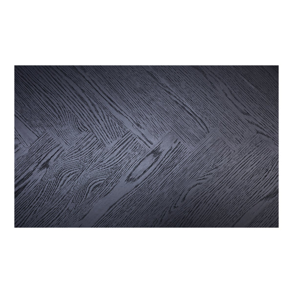 Moe's William Dining Table Black with Herringbone Pattern