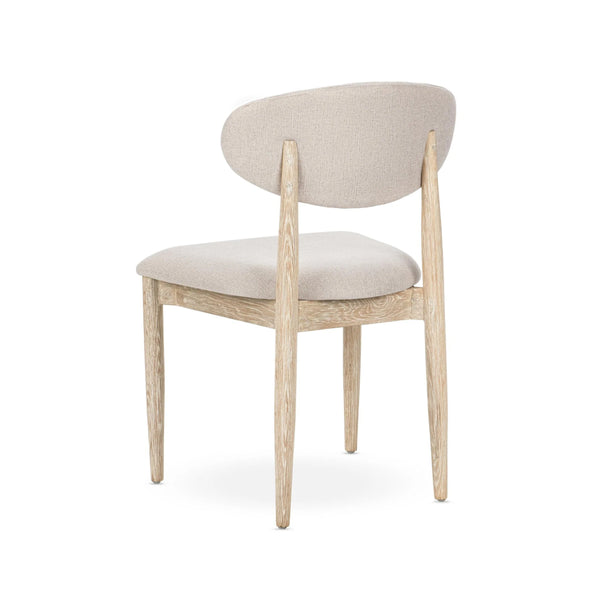 Tiber Upholstered Dining Chair Set of 2 in Cream Washed