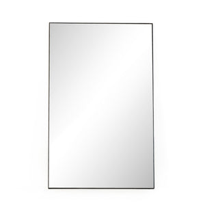 Georgina Rectangle Floor Mirror In Mtt Blk