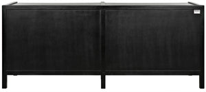 Hampton 6-Drawer Mahogany Dresser with Brass Pulls in Hand-Rubbed Black