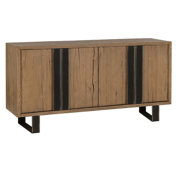 Danica Solid Wood Buffet with Reclaimed Oak and Black Accents