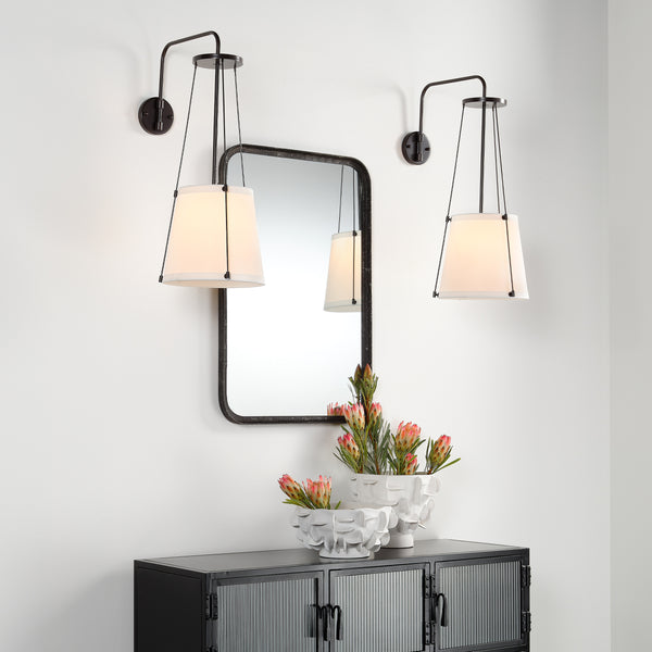 Principle Iron Wall Mirror, Black