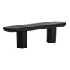 Moe's Rocca Bench Black - Concrete & Iron Frame