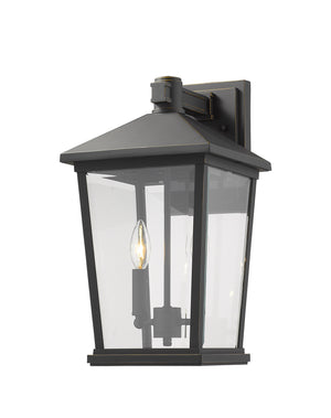 Beacon 2 Light Outdoor Wall Sconce in Oil Rubbed Bronze Finish
