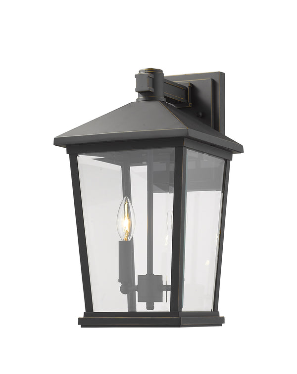 Beacon 2 Light Outdoor Wall Sconce in Oil Rubbed Bronze Finish