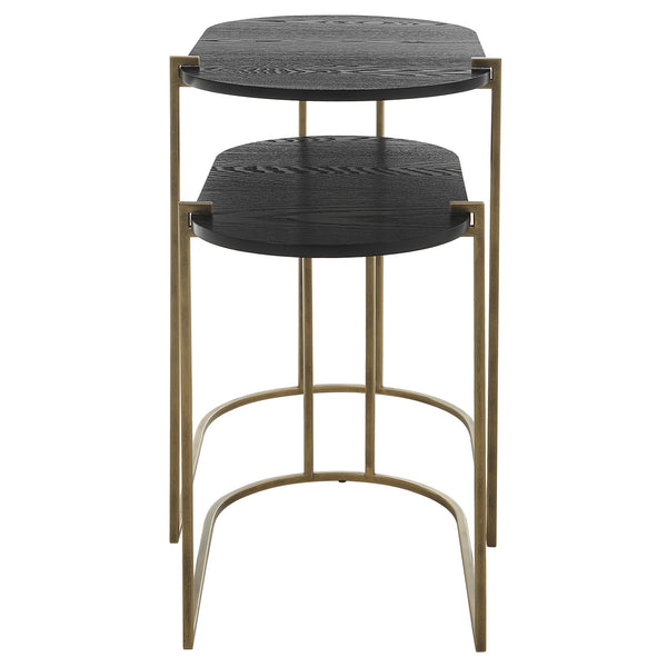 Aztec Wood Nesting Tables, Set/2