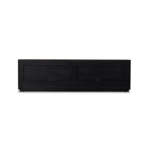 Abaso Media Console In Rustic Wormwood