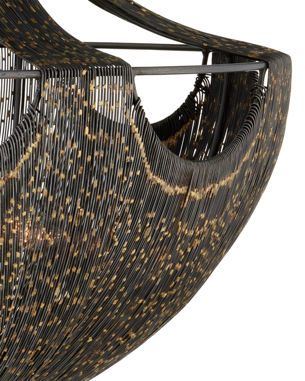 Eduardo Chandelier In Natural Iron & Brass