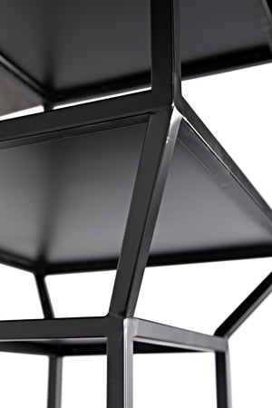 Downtown A Industrial Steel Bookcase in Matte Black