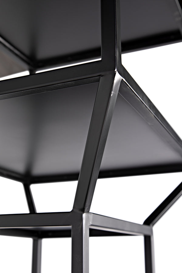 Downtown A Industrial Steel Bookcase in Matte Black