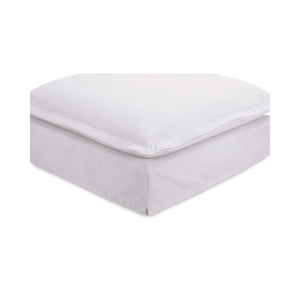 Moe's Olivia Ottoman in LiveSmart White Fabric