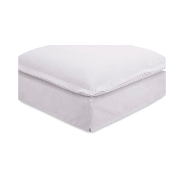 Moe's Olivia Ottoman in LiveSmart White Fabric