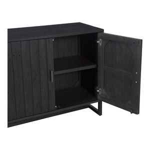 Moe's Sierra 2 Door Black Cabinet with Adjustable Shelf