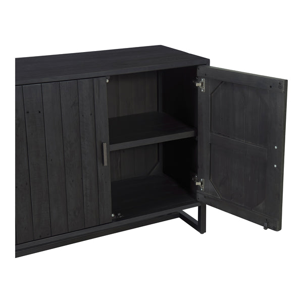 Moe's Sierra 2 Door Black Cabinet with Adjustable Shelf