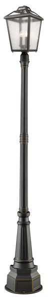 Bayland 3 Light Outdoor Post Mounted Fixture in Oil Rubbed Bronze Finish