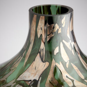 Maisha Vase in Green and Gold