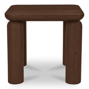 Barclay Outdoor Side Table in Teak Brown
