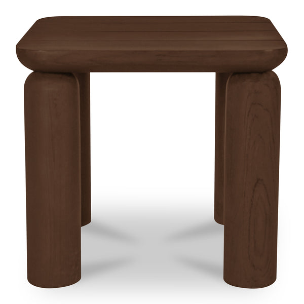 Barclay Outdoor Side Table in Teak Brown