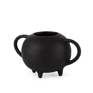 Cyrus Black Spherical Vase Decorative Object