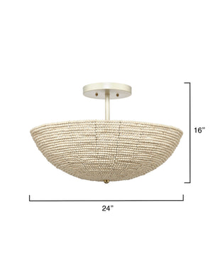  Tsunami Wood Beaded Semi Flush Mount