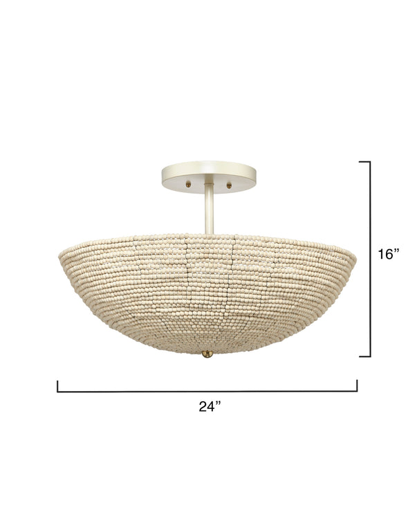  Tsunami Wood Beaded Semi Flush Mount