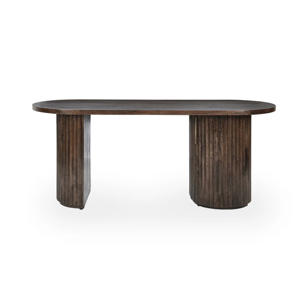 Redford Solid Wood Desk with Storage - Kona Brown