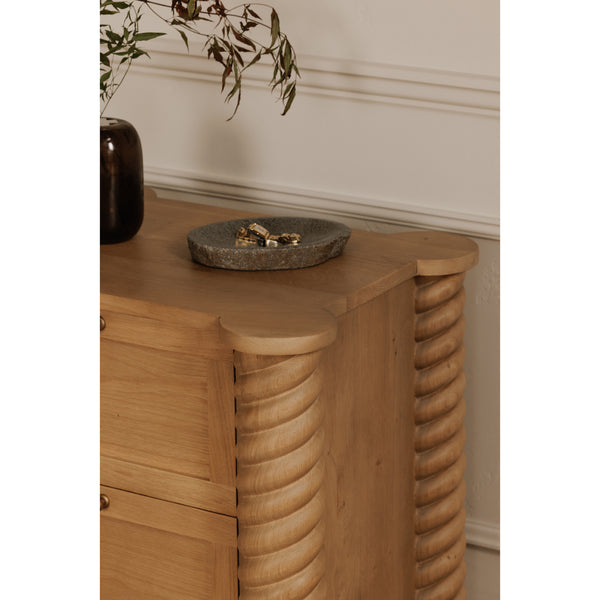 Treccia 2 Drawer Nightstand in Oak
