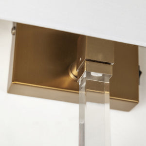 Cantabria 12x30 White Shade Brass/Acrylic Wall Sconce