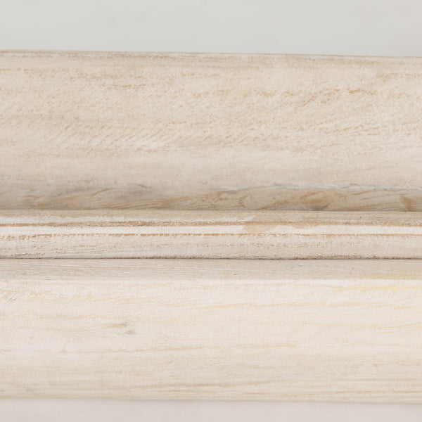 Athena Set of 2 Extra Large  Light-Wash Reclaimed Wood Trays