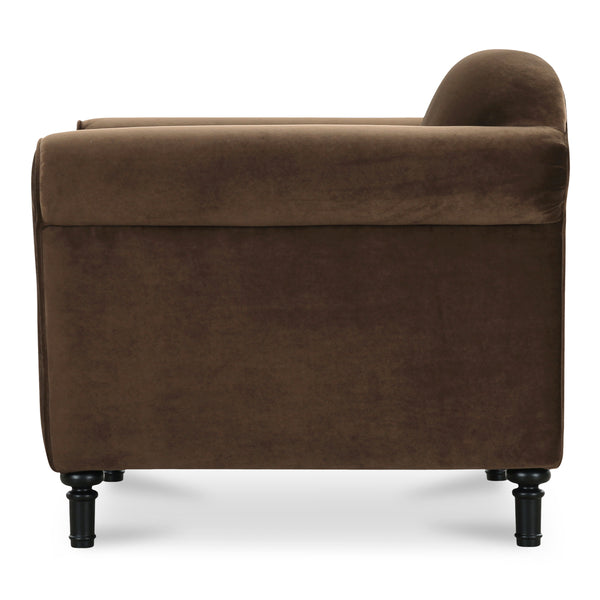 Harmony Dark Brown Faux Mohair Accent Chair by Moe's