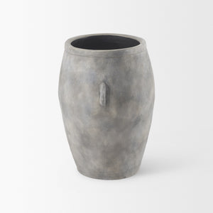 Zuma 27.2L x 18.1W x 24.4H Light Gray Ceramic Floor Vase