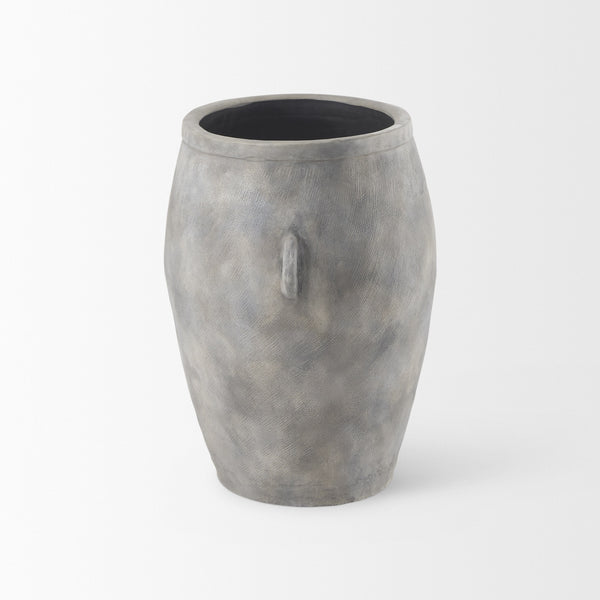 Zuma 27.2L x 18.1W x 24.4H Light Gray Ceramic Floor Vase