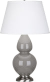 Smokey Taupe Double Gourd Table Lamp
