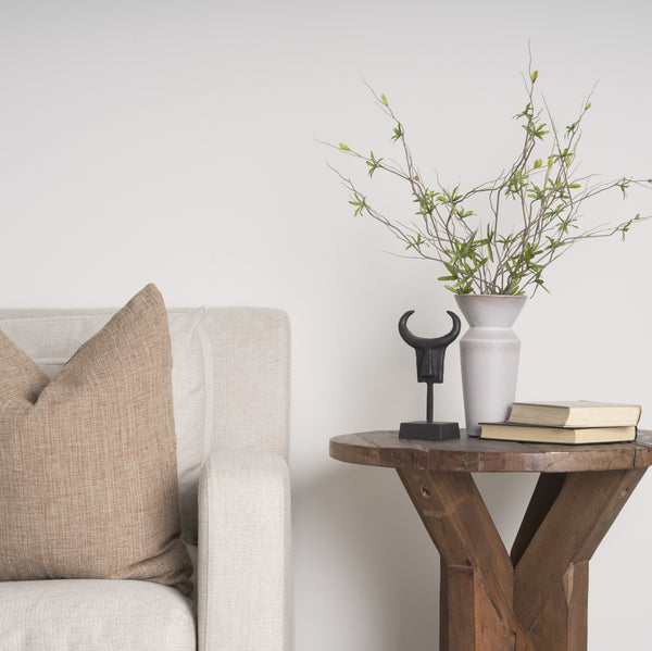 Esme 4.5L x 4.5W x 10.4H Whitewashed Ceramic Vase