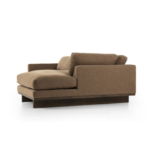 Everly 2-Piece Sectional In Antwerp Cafe And Terra Brown Parawood