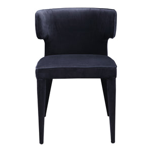 Moe's Jennaya Dining Chair Black Art Deco Design