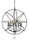 Tull 8 Light Chandelier in Matte Black Finish