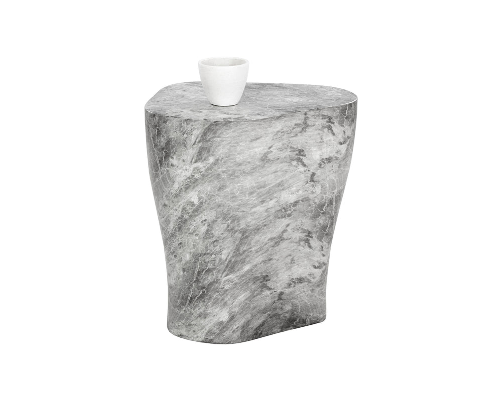 DALI END TABLE - LARGE - MARBLE LOOK - GREY