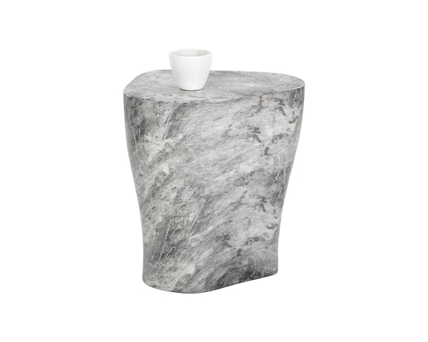 DALI END TABLE - LARGE - MARBLE LOOK - GREY