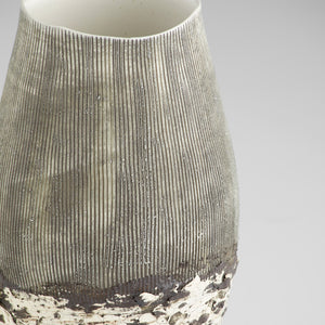 Calypso Vase | Off White | Brown - Small